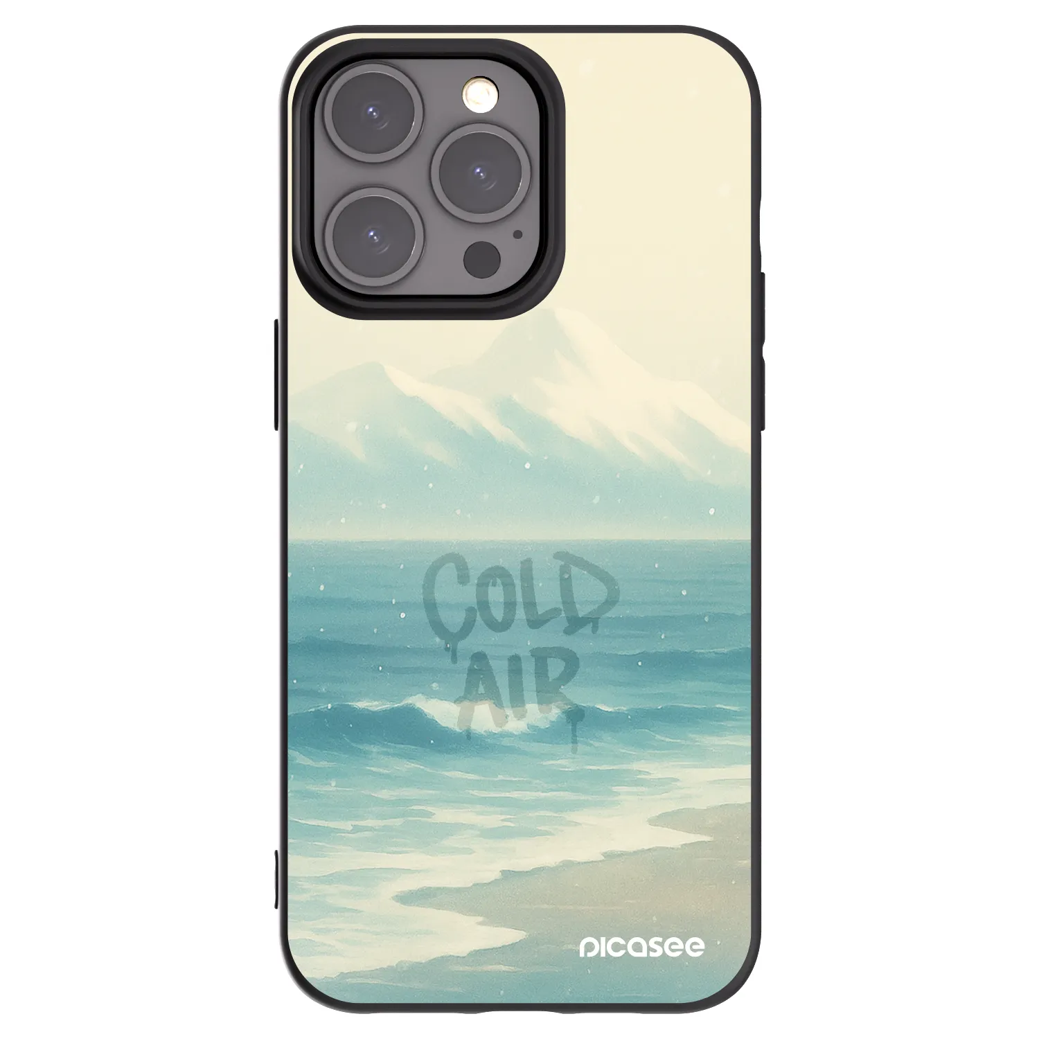 Picasee husă neagră din silicon pentru Apple iPhone 15 Pro Max - COLD AIR