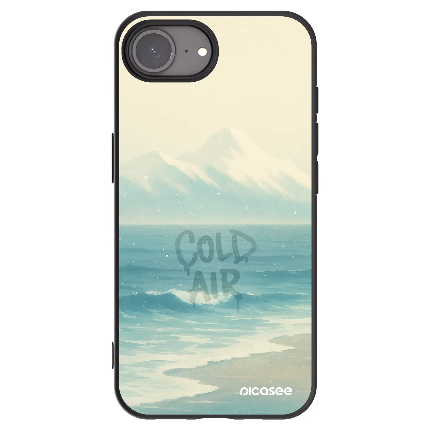 Picasee husă neagră din silicon pentru Apple iPhone 16e - COLD AIR