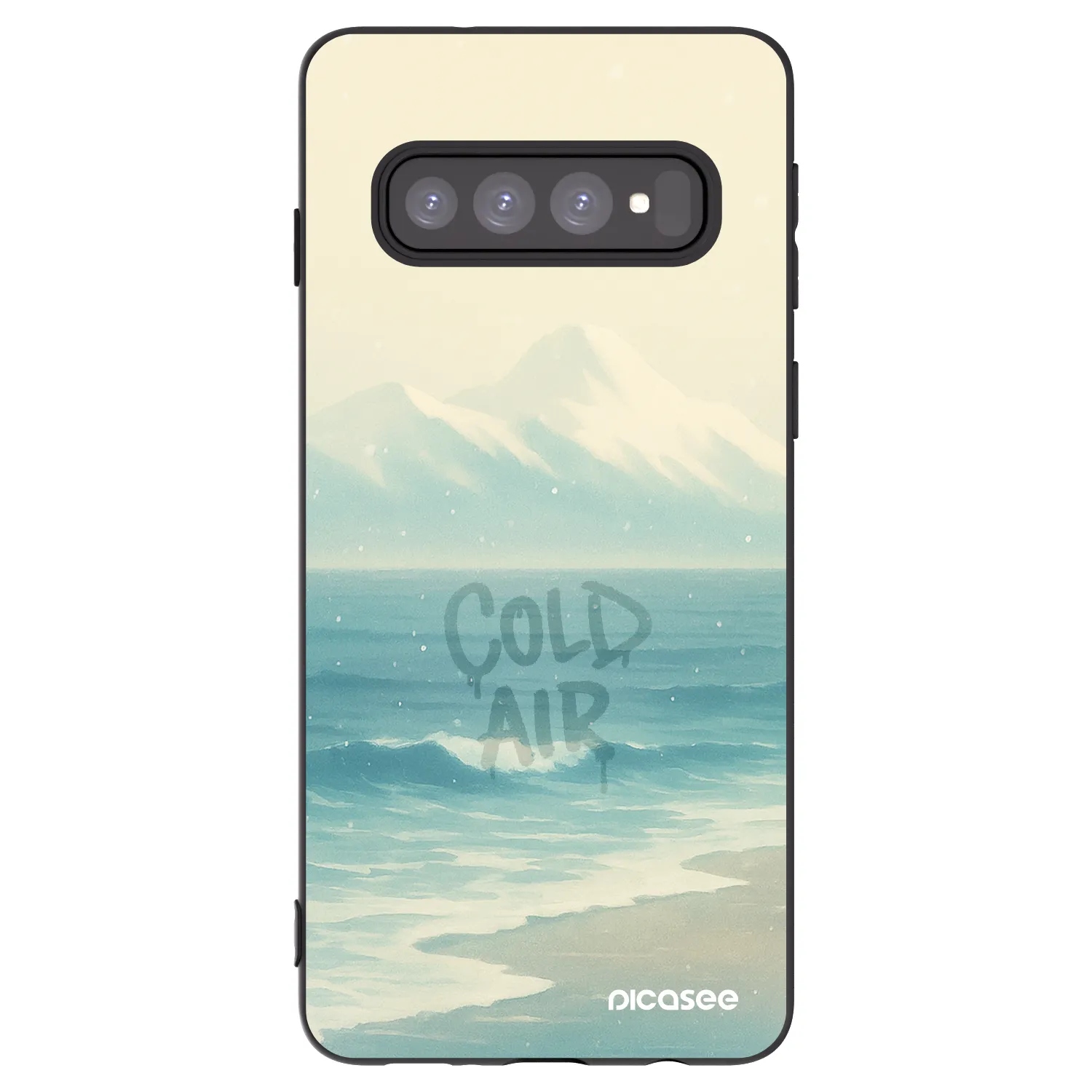 Picasee husă neagră din silicon pentru Samsung Galaxy S10 G973 - COLD AIR