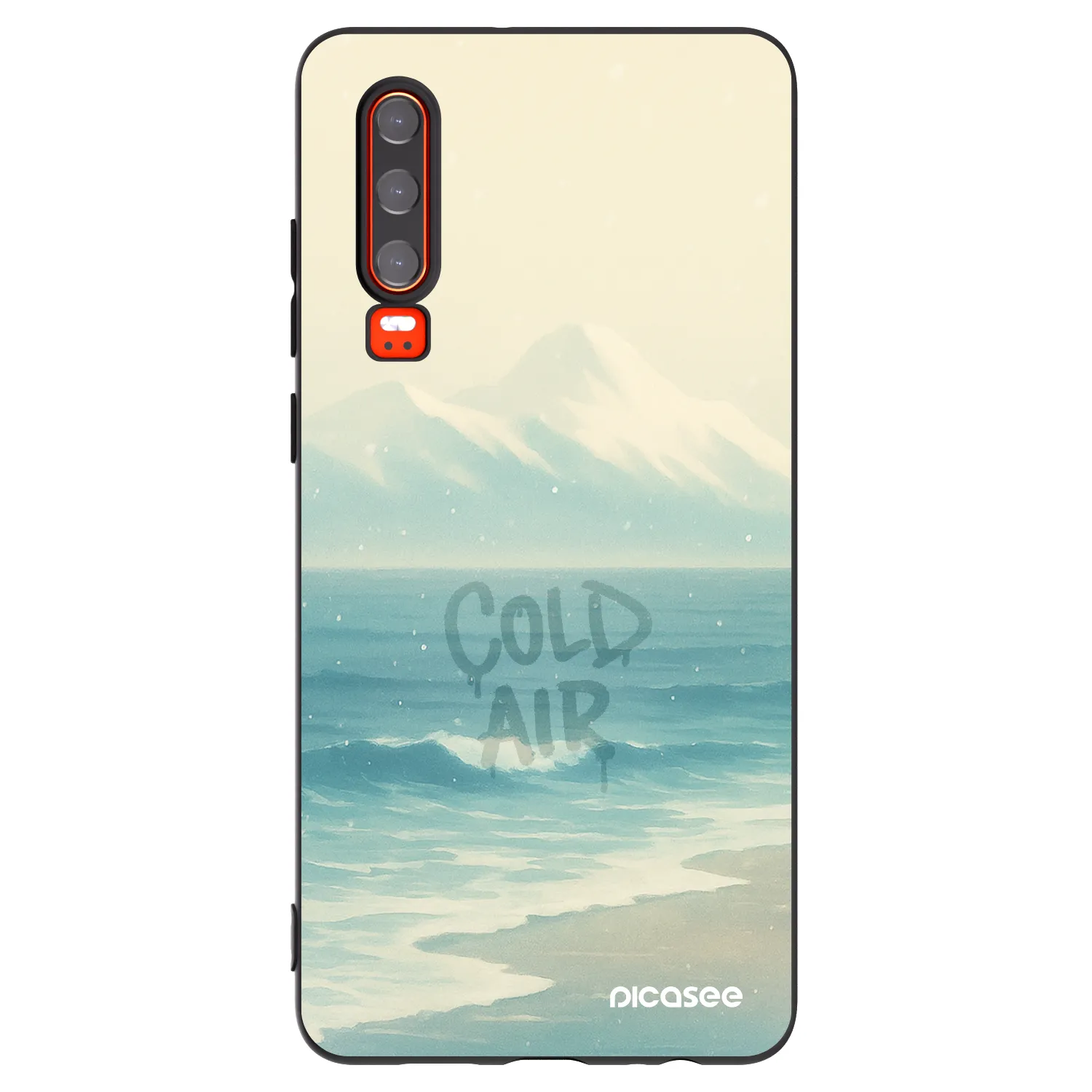 Picasee husă neagră din silicon pentru Huawei P30 - COLD AIR