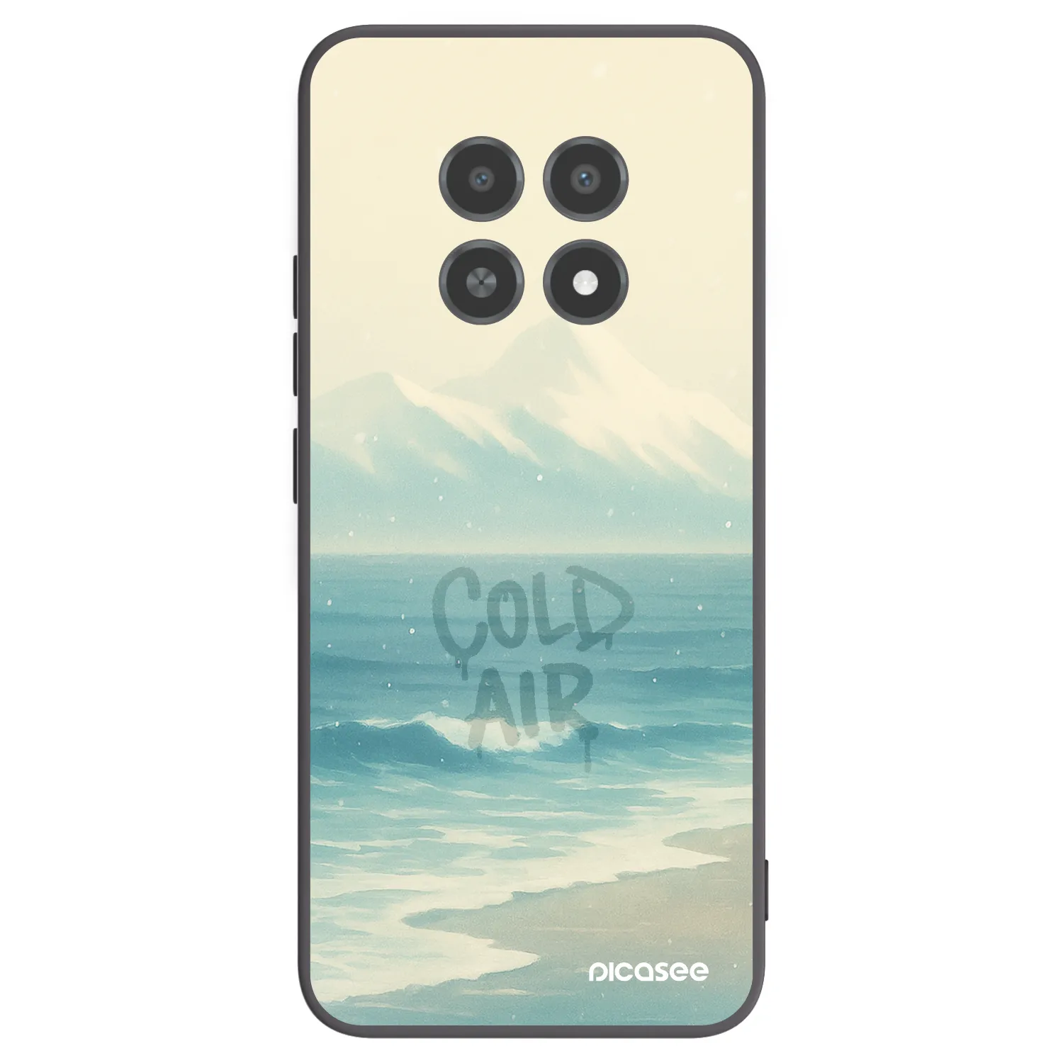 Picasee husă neagră din silicon pentru Realme 12X - COLD AIR
