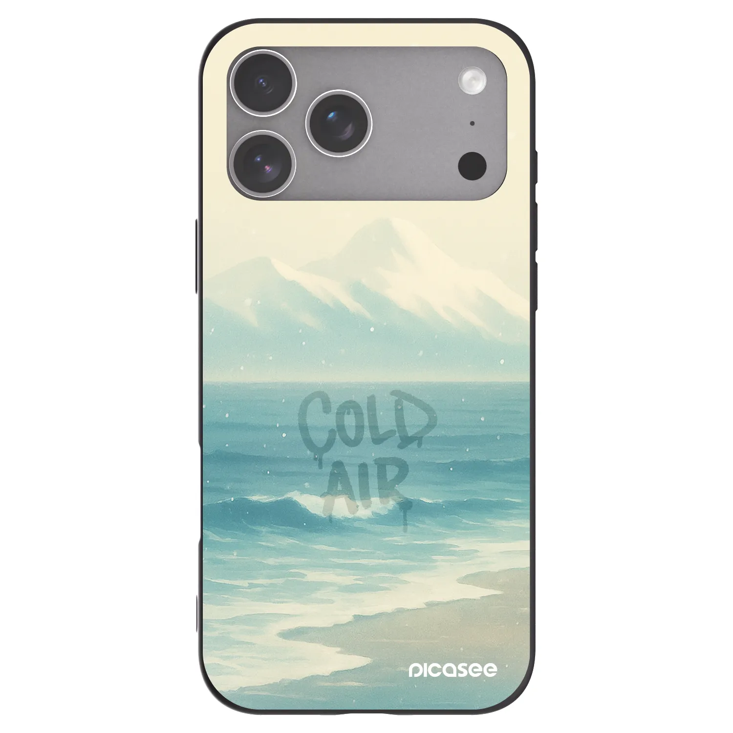 Picasee husă neagră din silicon pentru Apple iPhone 18 Pro Max - COLD AIR