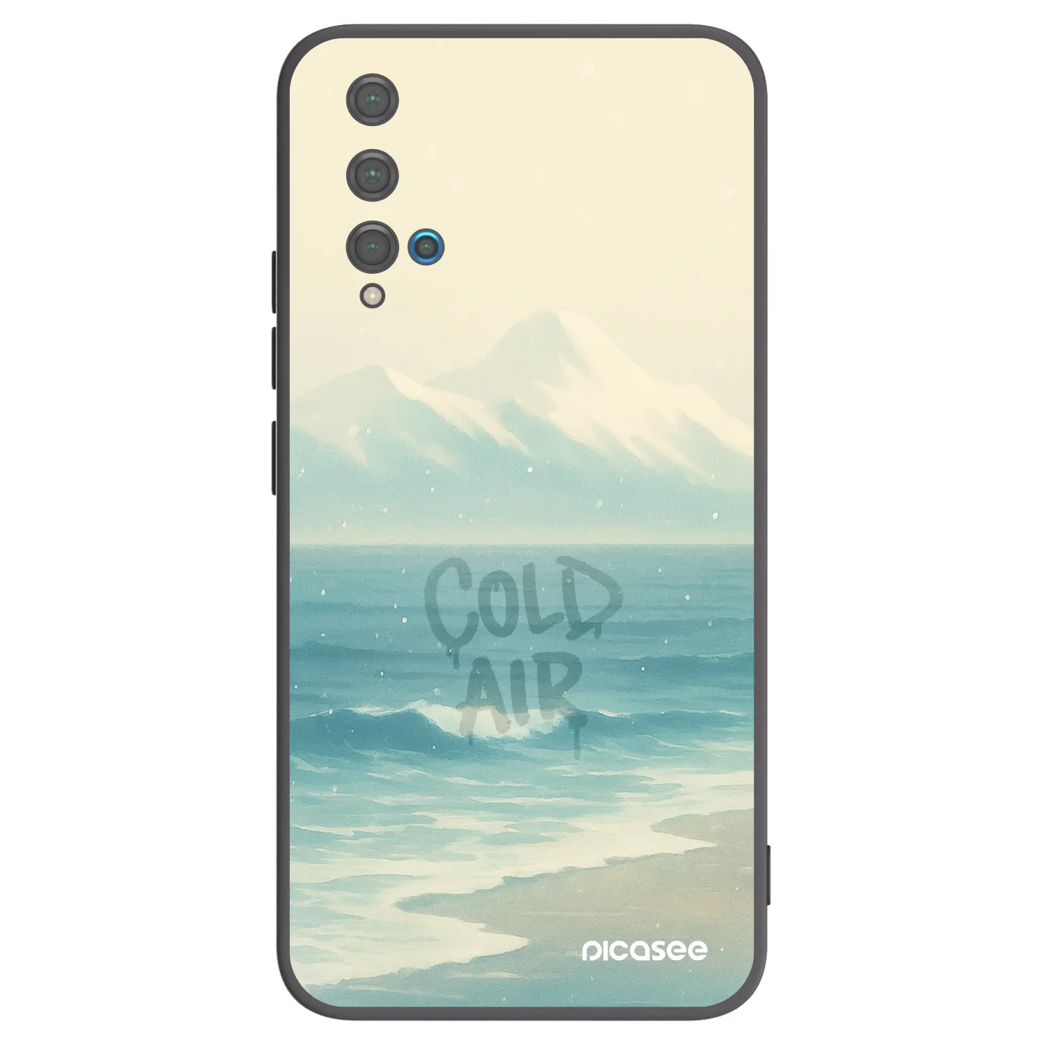 Picasee husă neagră din silicon pentru Huawei Nova 5T - COLD AIR
