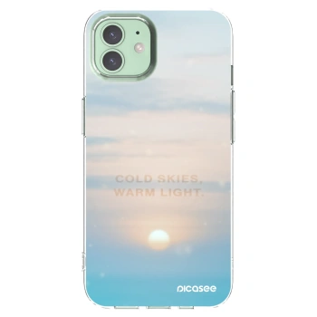 Picasee husă transparentă din silicon pentru Apple iPhone 12 - COLD SKIES