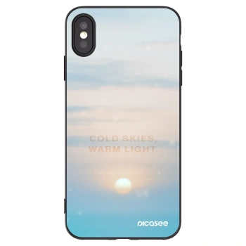 Picasee husă neagră din silicon pentru Apple iPhone XS Max - COLD SKIES