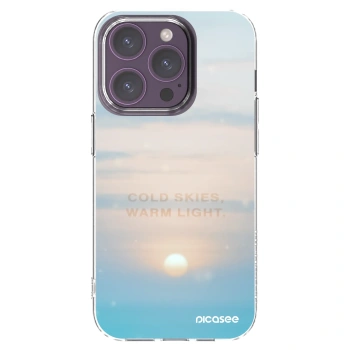 Picasee husă transparentă din silicon pentru Apple iPhone 14 Pro - COLD SKIES