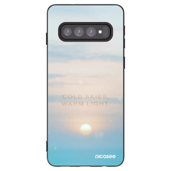 Picasee husă neagră din silicon pentru Samsung Galaxy S10 G973 - COLD SKIES