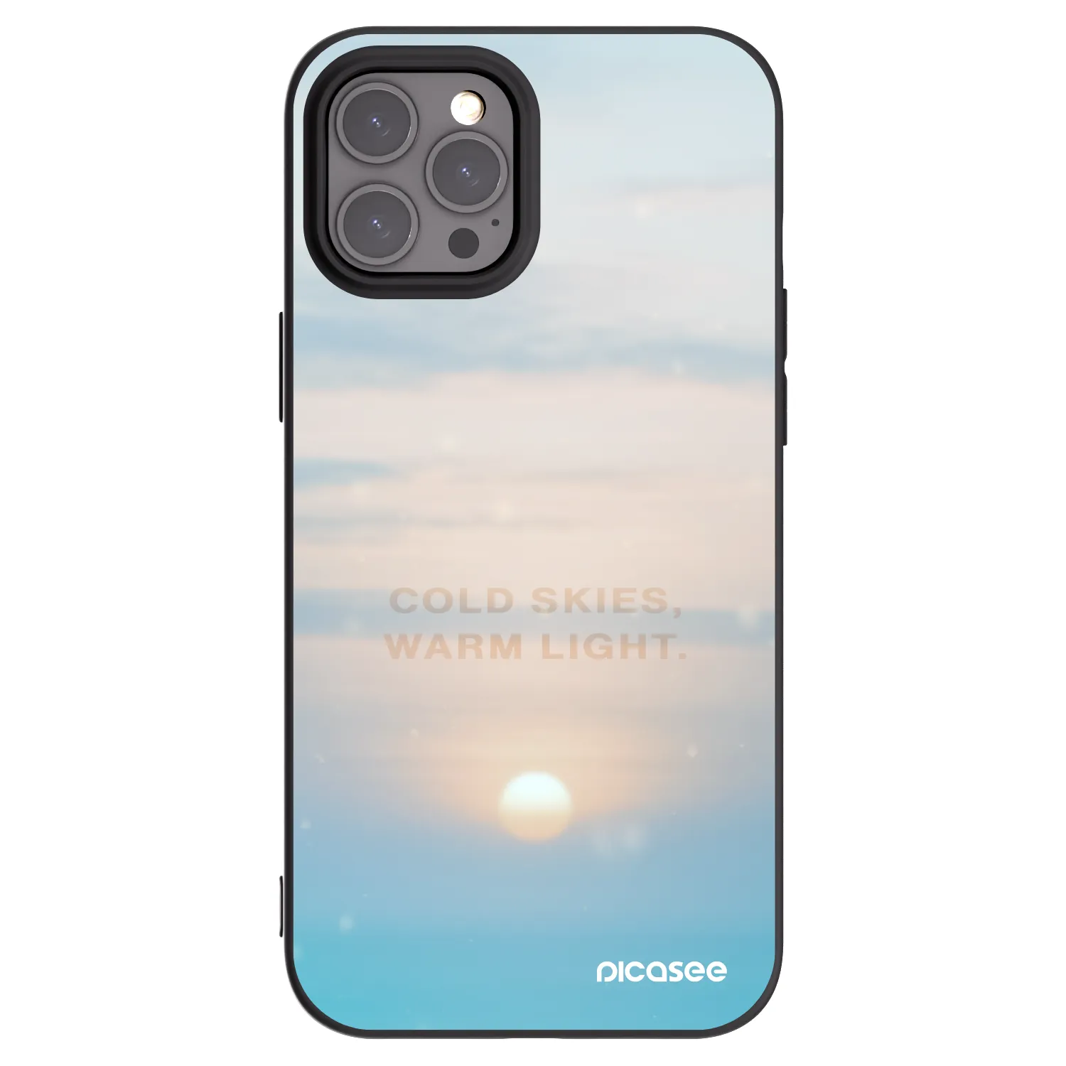 Picasee husă neagră din silicon pentru Apple iPhone 12 Pro Max - COLD SKIES