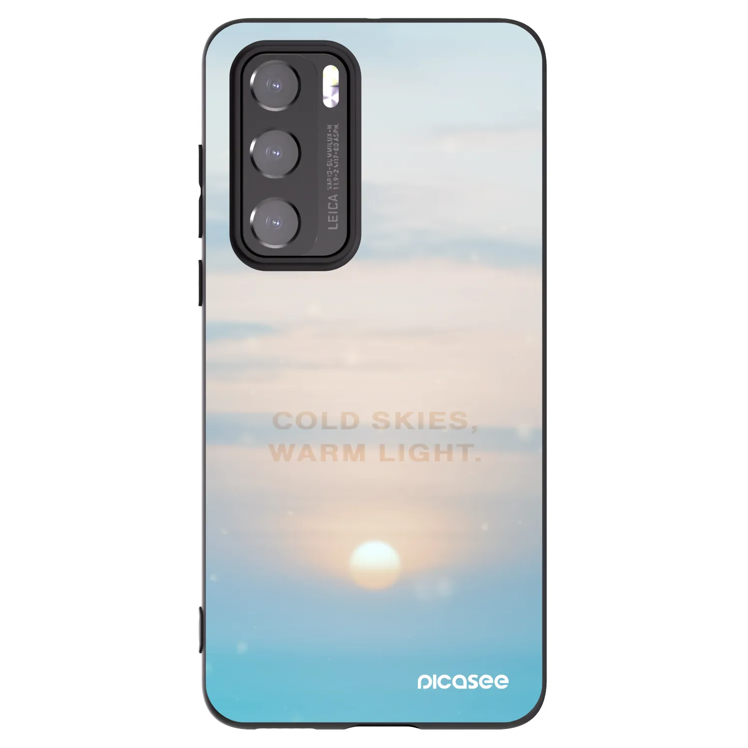 Picasee husă neagră din silicon pentru Huawei P40 - COLD SKIES