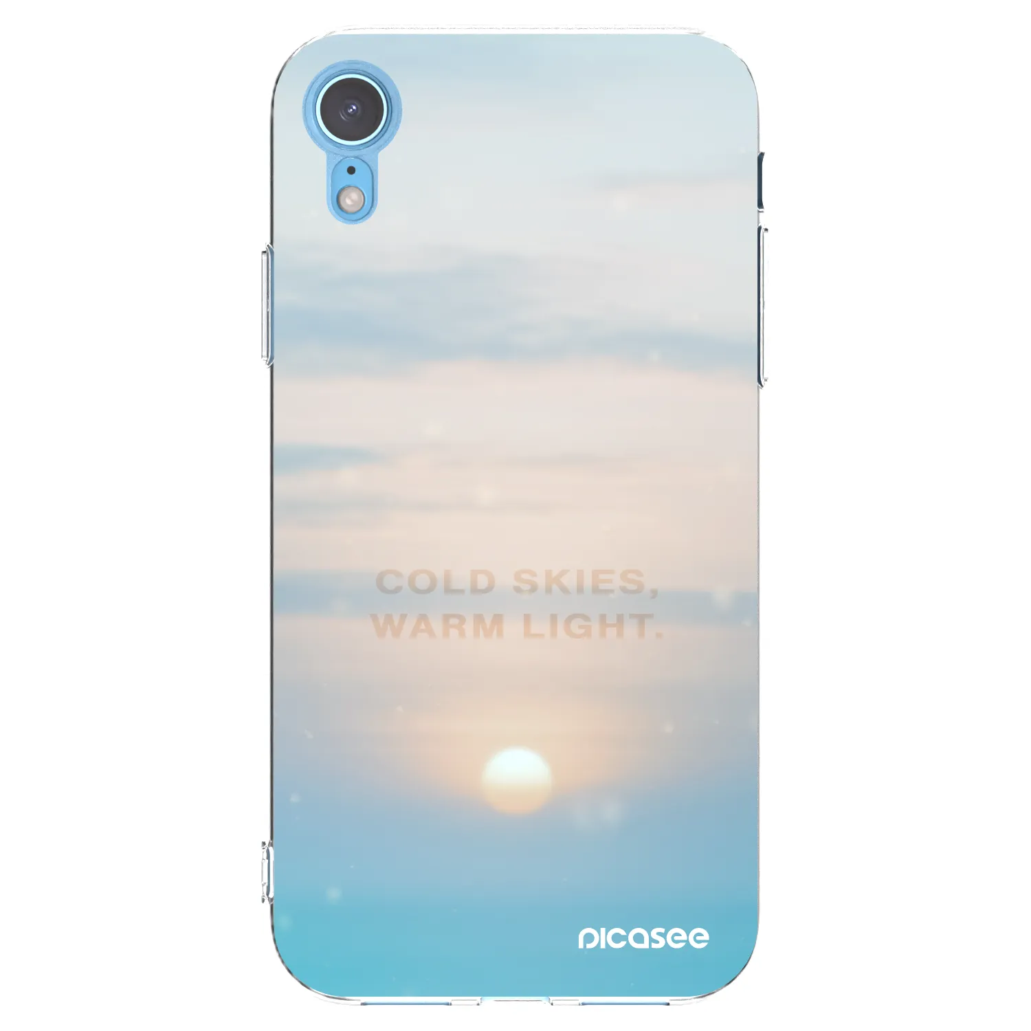 Picasee husă transparentă din silicon pentru Apple iPhone XR - COLD SKIES