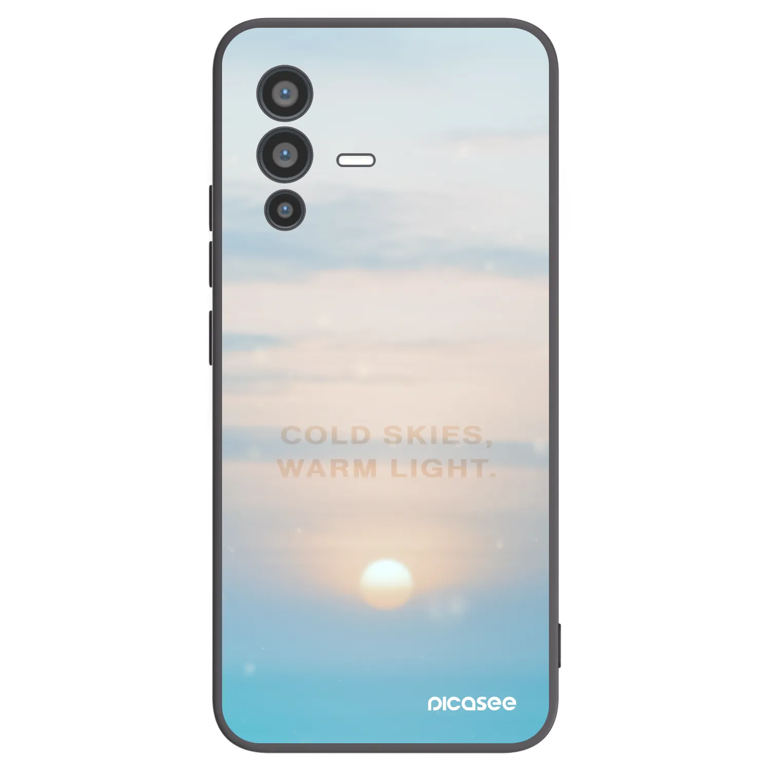 Picasee husă neagră din silicon pentru Vivo V23 5G - COLD SKIES