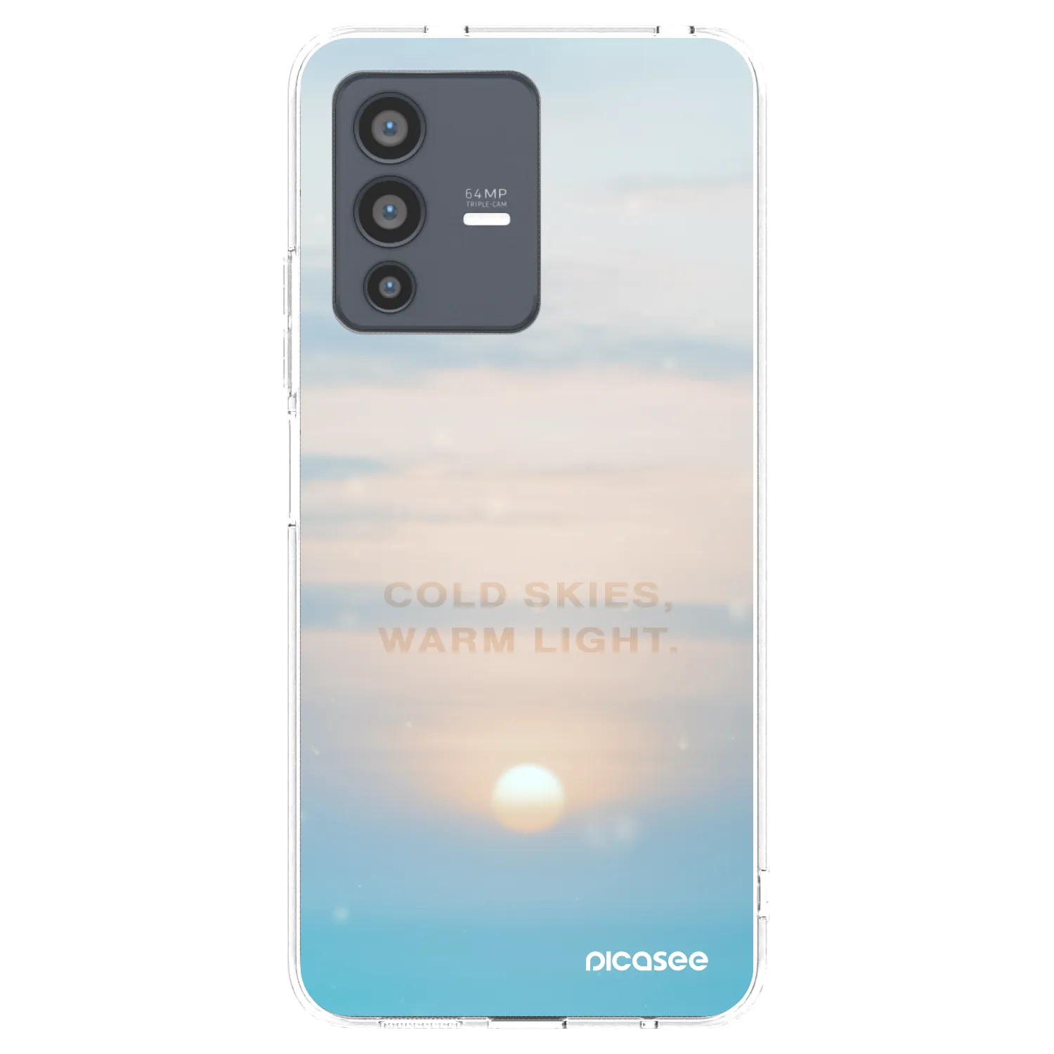 Picasee husă transparentă din silicon pentru Vivo V23 5G - COLD SKIES