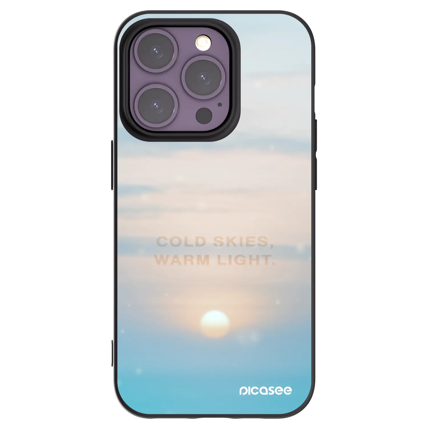 Picasee husă neagră din silicon pentru Apple iPhone 14 Pro - COLD SKIES