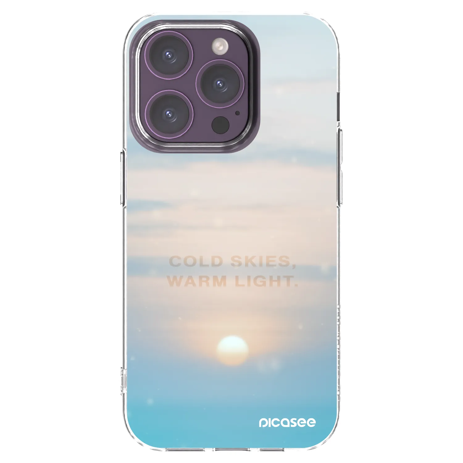 Picasee husă transparentă din silicon pentru Apple iPhone 14 Pro - COLD SKIES
