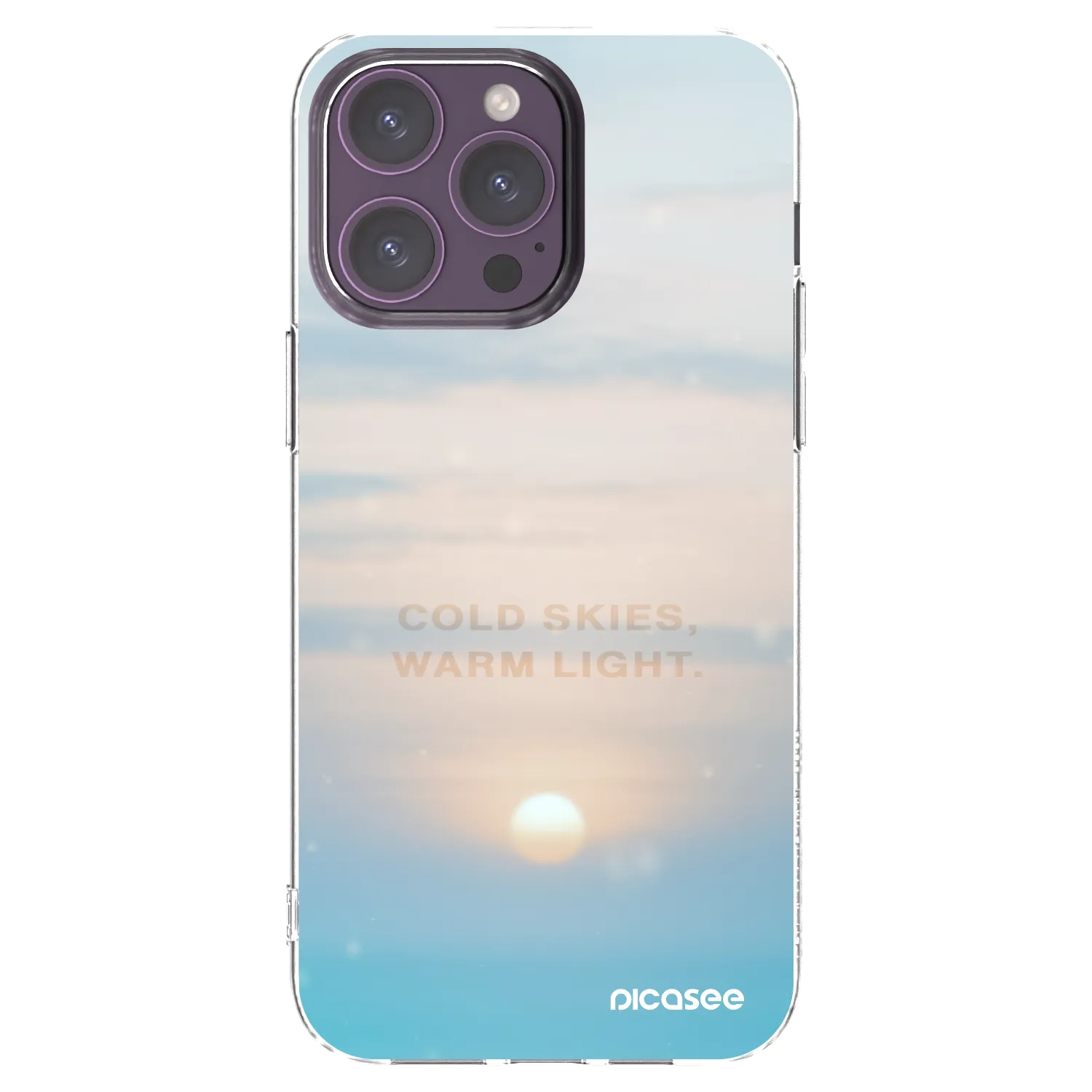 Picasee husă transparentă din silicon pentru Apple iPhone 14 Pro Max - COLD SKIES