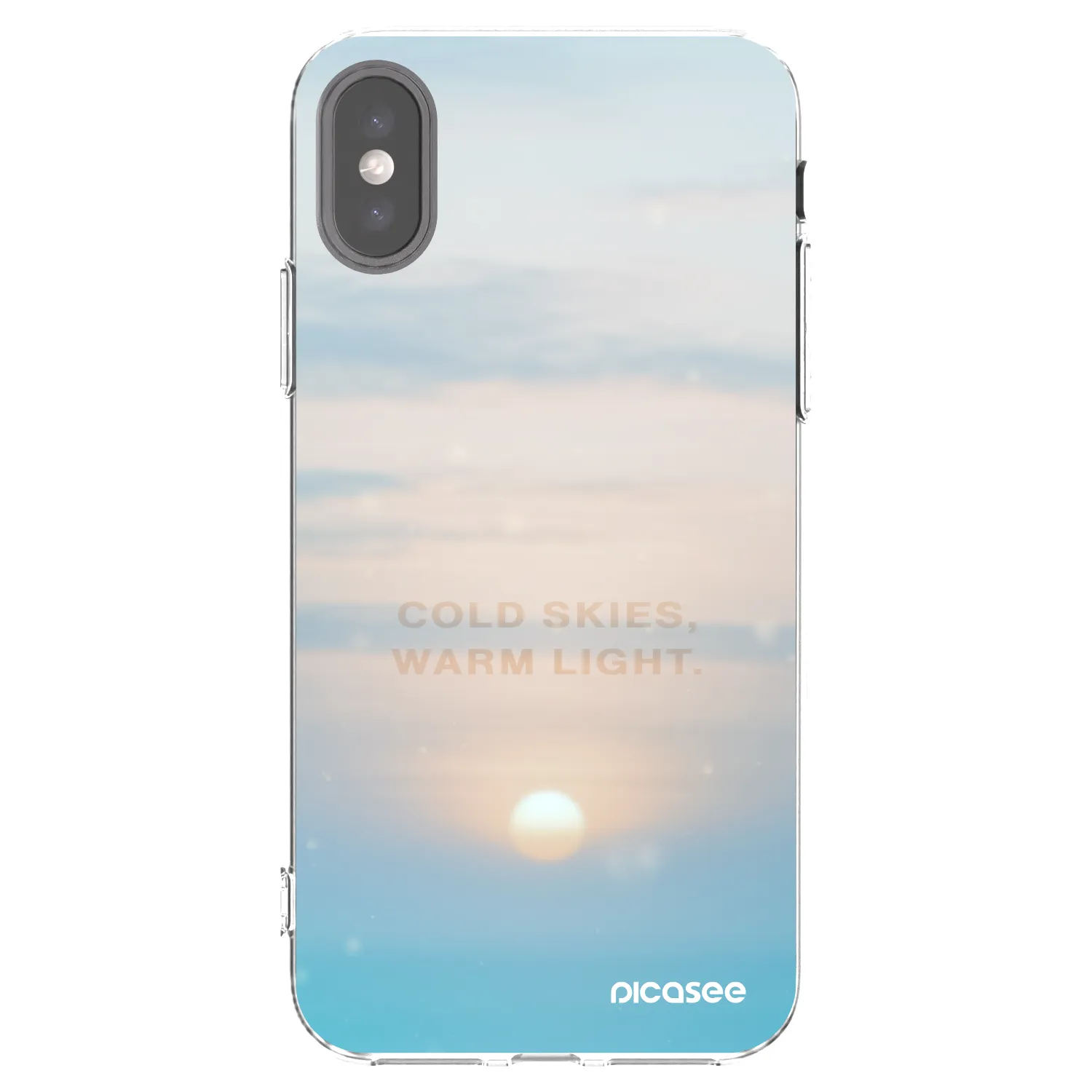 Picasee husă transparentă din silicon pentru Apple iPhone X/XS - COLD SKIES