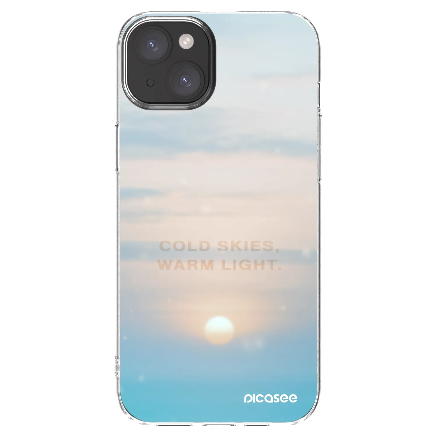 Picasee husă transparentă din silicon pentru Apple iPhone 15 Plus - COLD SKIES