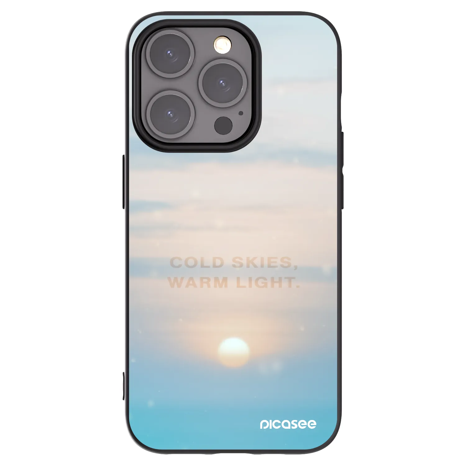 Picasee husă neagră din silicon pentru Apple iPhone 15 Pro - COLD SKIES