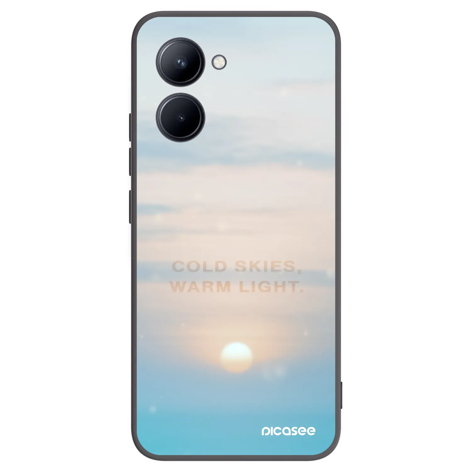 Picasee husă neagră din silicon pentru Realme C33 (2023) - COLD SKIES