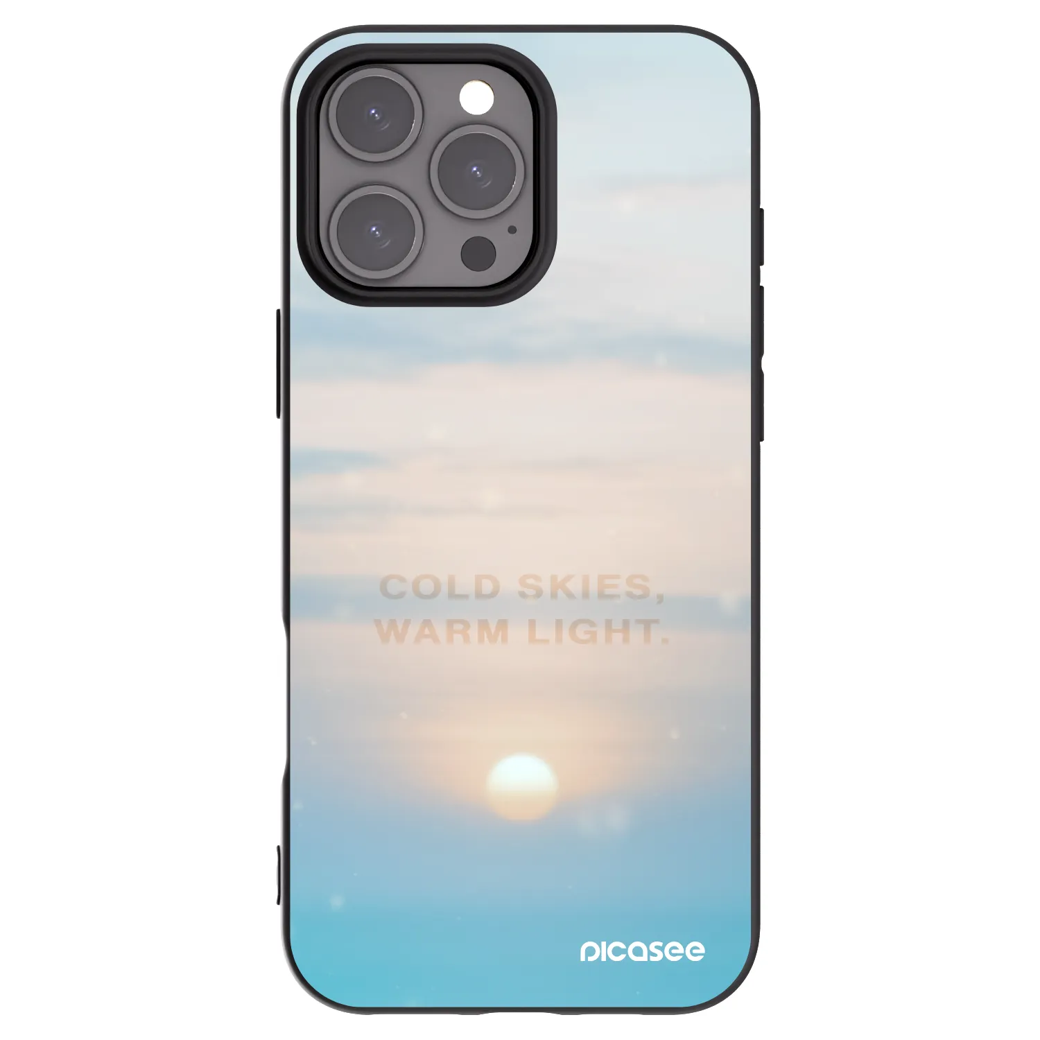 Picasee husă neagră din silicon pentru Apple iPhone 16 Pro Max - COLD SKIES