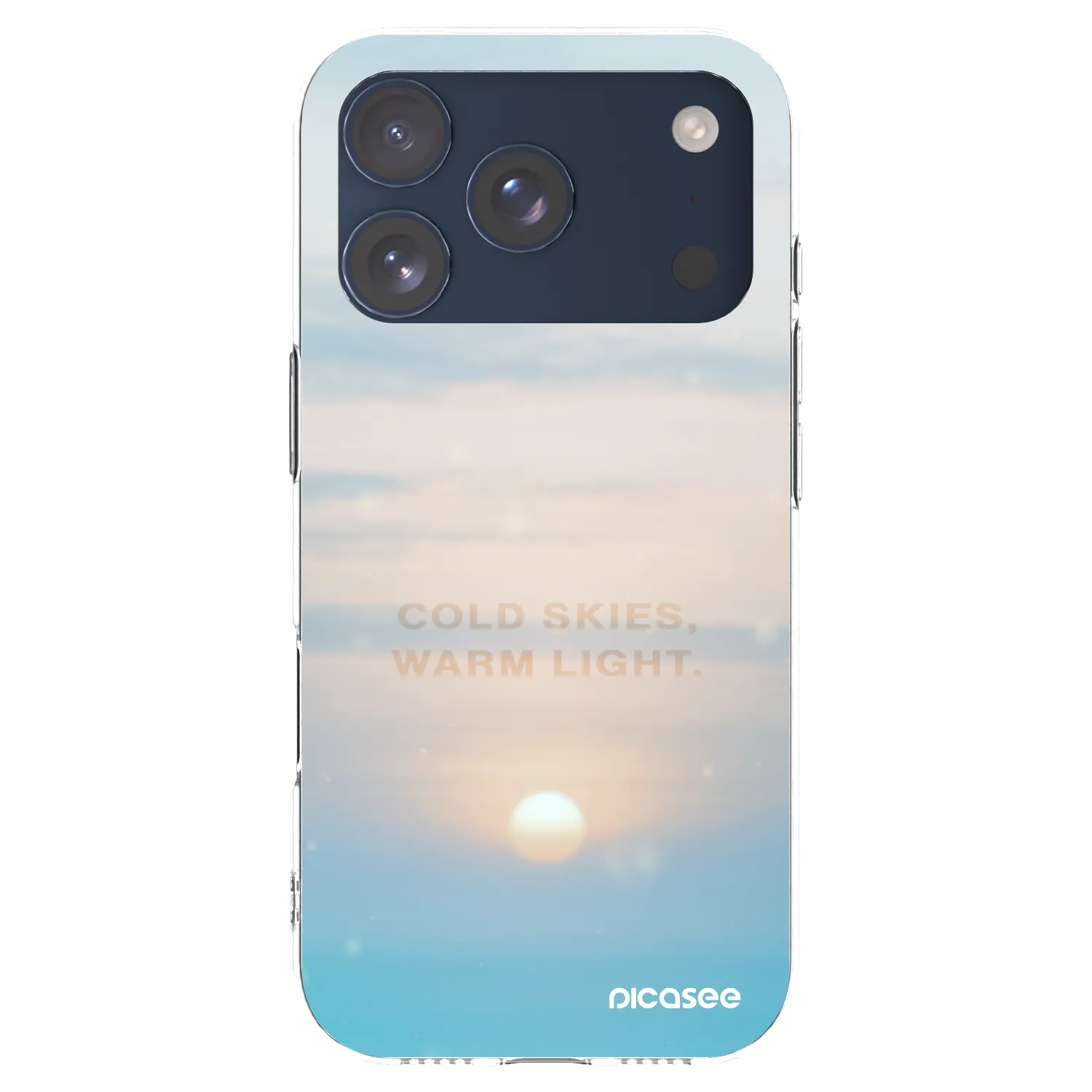 Picasee husă transparentă din silicon pentru Apple iPhone 17 Pro - COLD SKIES