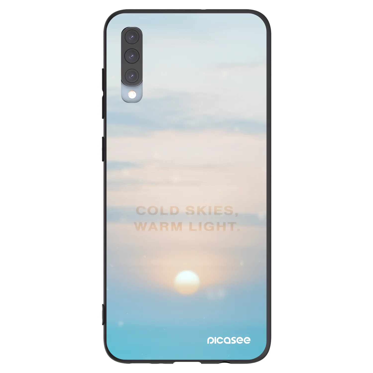 Picasee husă neagră din silicon pentru Samsung Galaxy A70 A705F - COLD SKIES