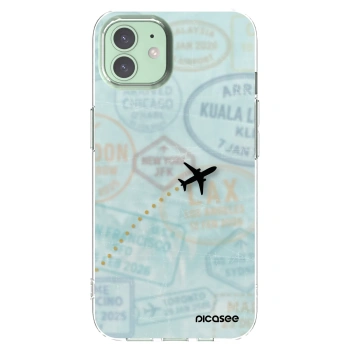 Picasee husă transparentă din silicon pentru Apple iPhone 12 Pro - FLIGHT PATH