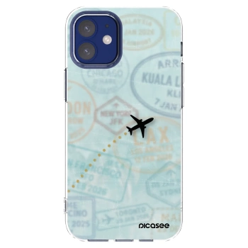Picasee husă transparentă din silicon pentru Apple iPhone 12 mini - FLIGHT PATH