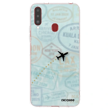 Picasee husă transparentă din silicon pentru Samsung Galaxy A20s - FLIGHT PATH
