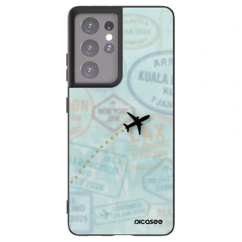 Picasee husă neagră din silicon pentru Samsung Galaxy S21 Ultra 5G G998B - FLIGHT PATH
