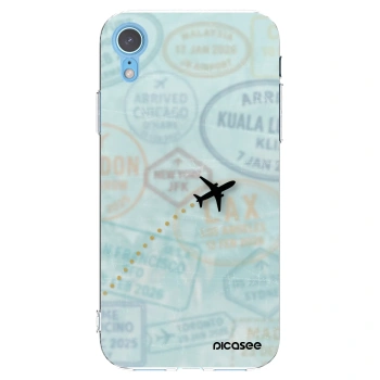 Picasee husă transparentă din silicon pentru Apple iPhone XR - FLIGHT PATH