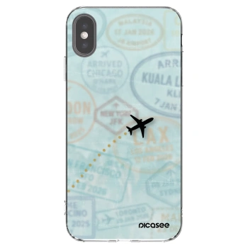 Picasee husă transparentă din silicon pentru Apple iPhone XS Max - FLIGHT PATH