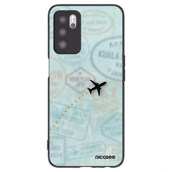 Picasee husă neagră din silicon pentru OPPO A16s - FLIGHT PATH