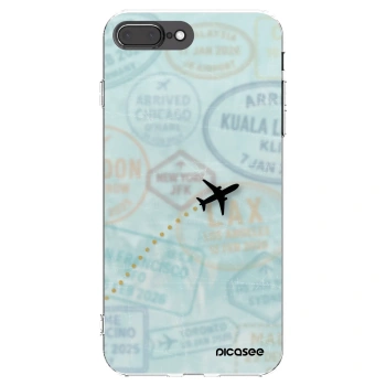 Picasee husă transparentă din silicon pentru Apple iPhone 8 Plus - FLIGHT PATH