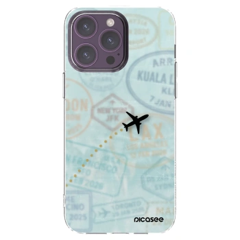 Picasee husă transparentă din silicon pentru Apple iPhone 14 Pro Max - FLIGHT PATH
