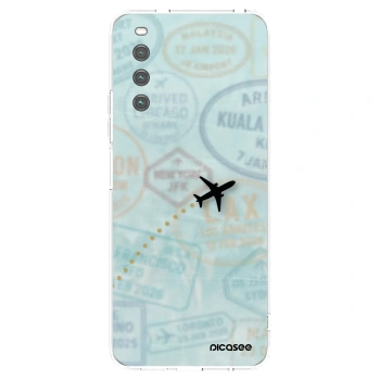 Picasee husă transparentă din silicon pentru Sony Xperia 10 IV 5G - FLIGHT PATH