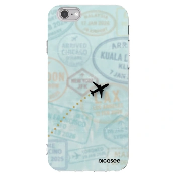 Picasee husă transparentă din silicon pentru Apple iPhone 6/6S - FLIGHT PATH