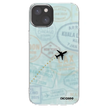 Picasee husă transparentă din silicon pentru Apple iPhone 15 Plus - FLIGHT PATH