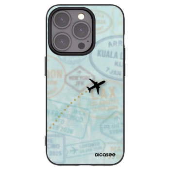 Picasee husă neagră din silicon pentru Apple iPhone 15 Pro - FLIGHT PATH