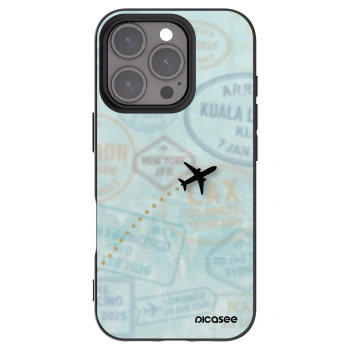 Picasee husă neagră din silicon pentru Apple iPhone 16 Pro - FLIGHT PATH