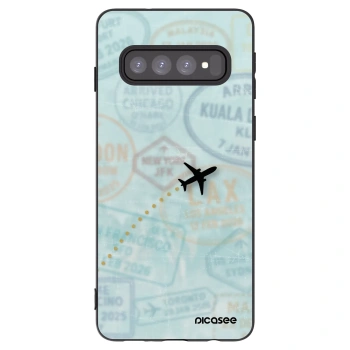 Picasee husă neagră din silicon pentru Samsung Galaxy S10 G973 - FLIGHT PATH