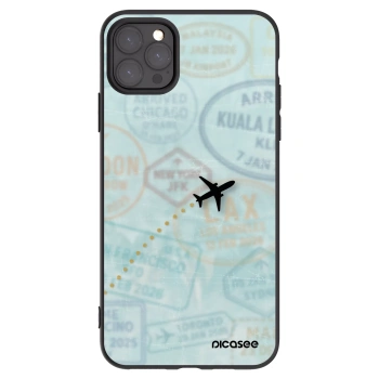 Picasee husă neagră din silicon pentru Apple iPhone 11 Pro Max - FLIGHT PATH