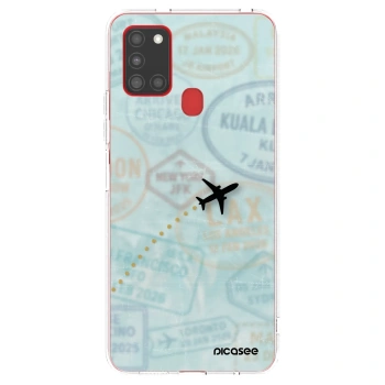 Picasee husă transparentă din silicon pentru Samsung Galaxy A21s - FLIGHT PATH