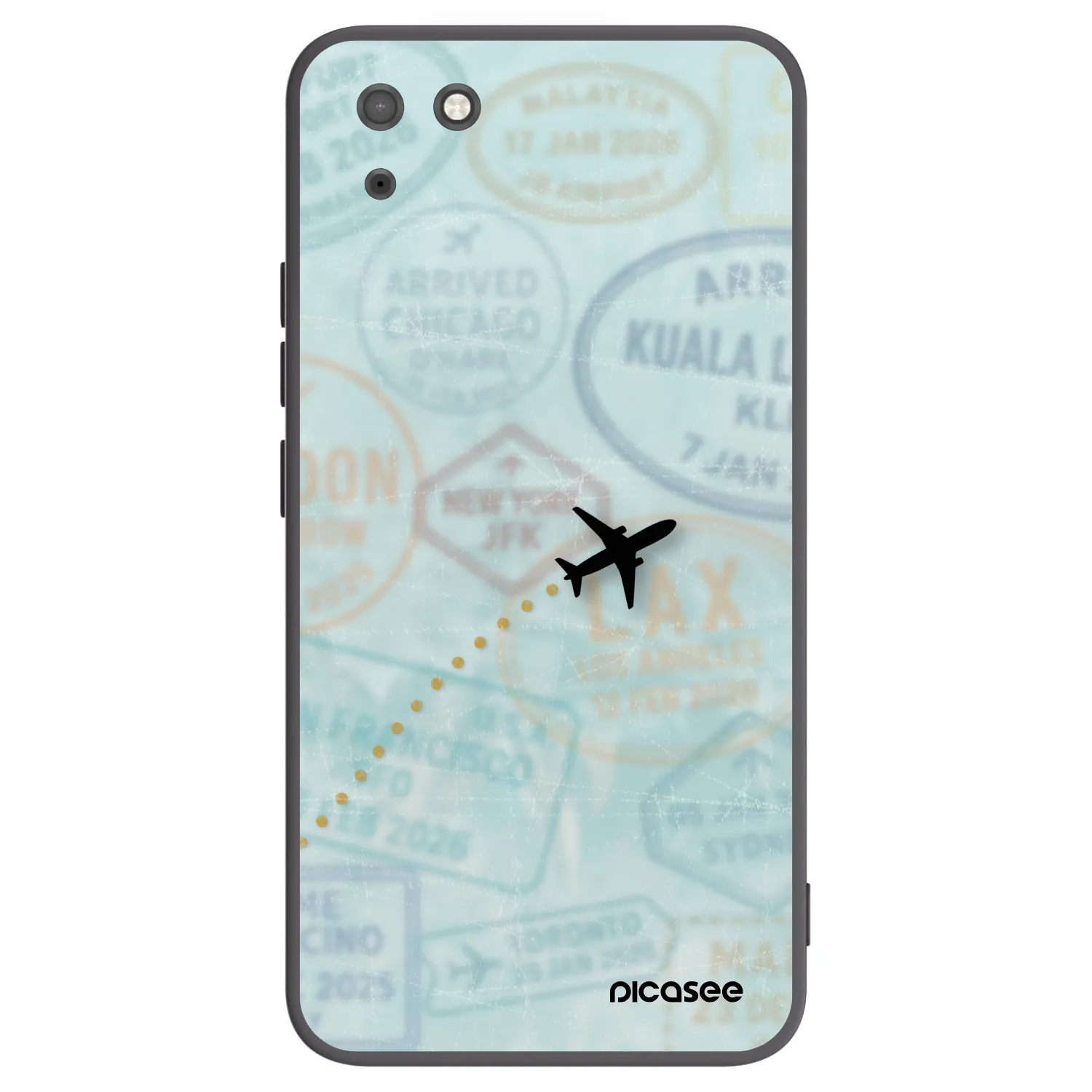Picasee husă neagră din silicon pentru Huawei Y5P - FLIGHT PATH