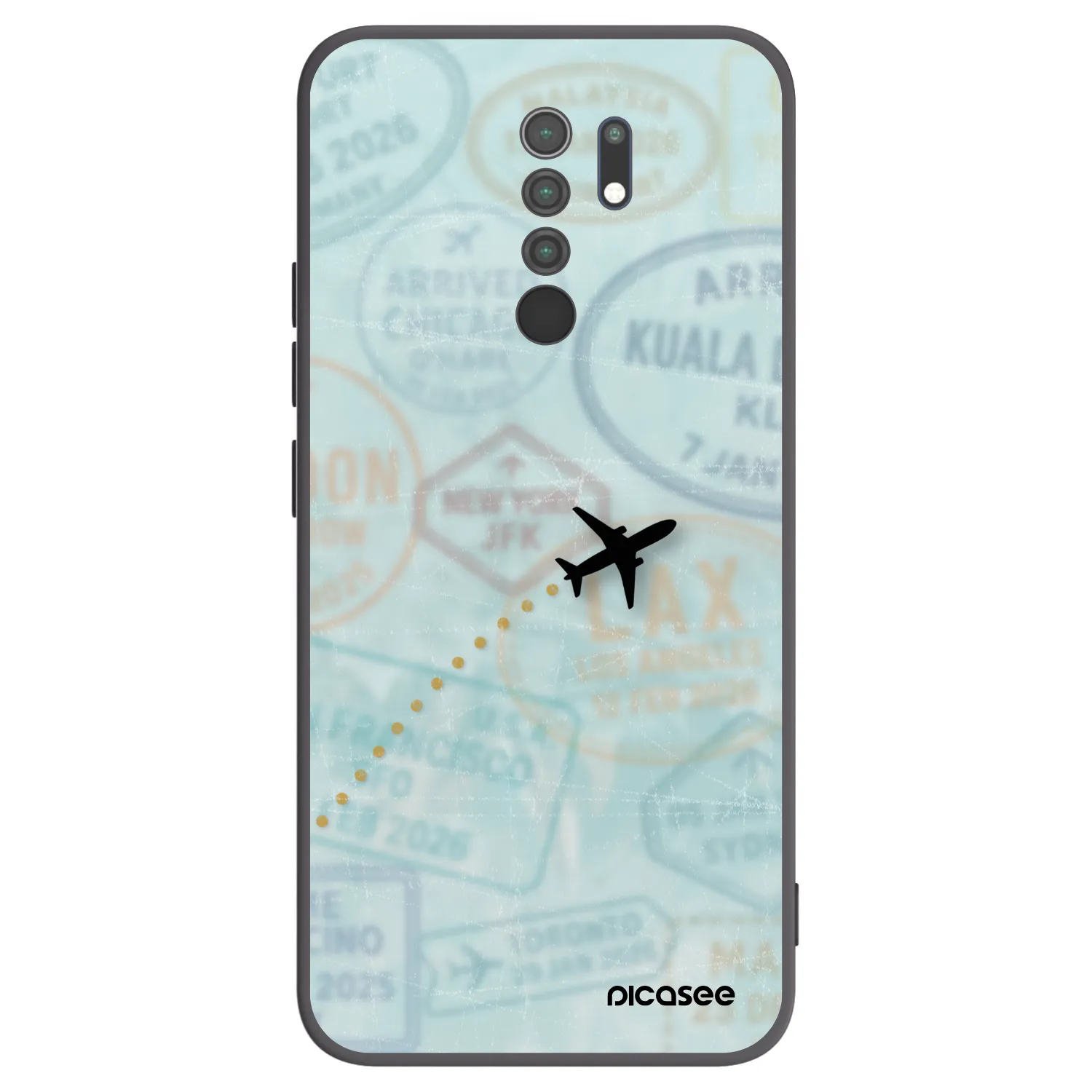 Picasee husă neagră din silicon pentru Xiaomi Redmi 9 - FLIGHT PATH