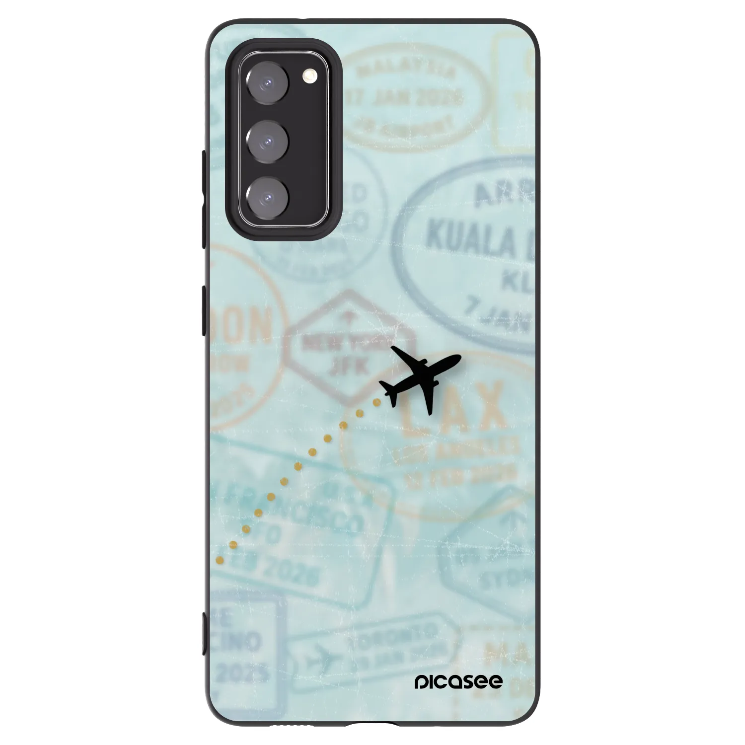Picasee husă neagră din silicon pentru Samsung Galaxy S20 FE - FLIGHT PATH