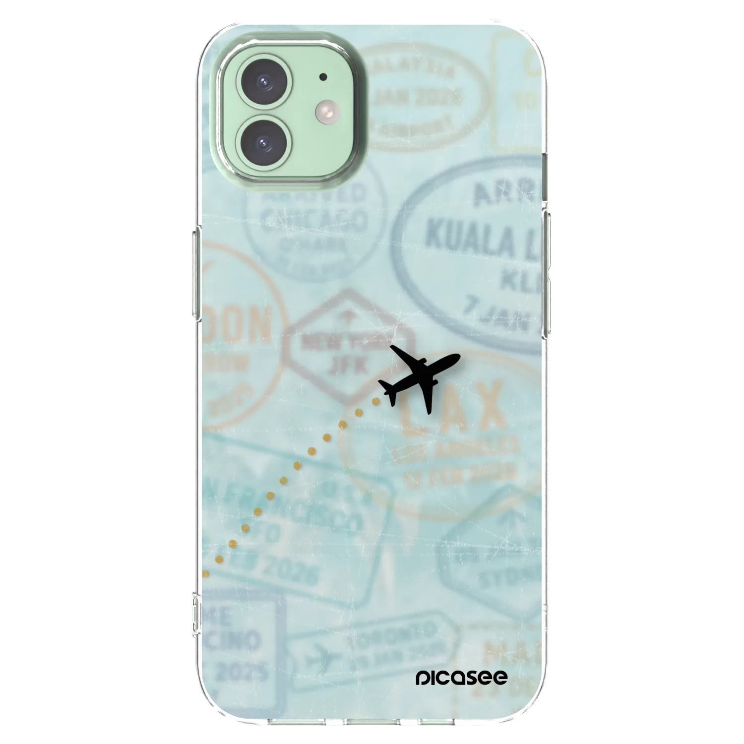 Picasee husă transparentă din silicon pentru Apple iPhone 12 - FLIGHT PATH