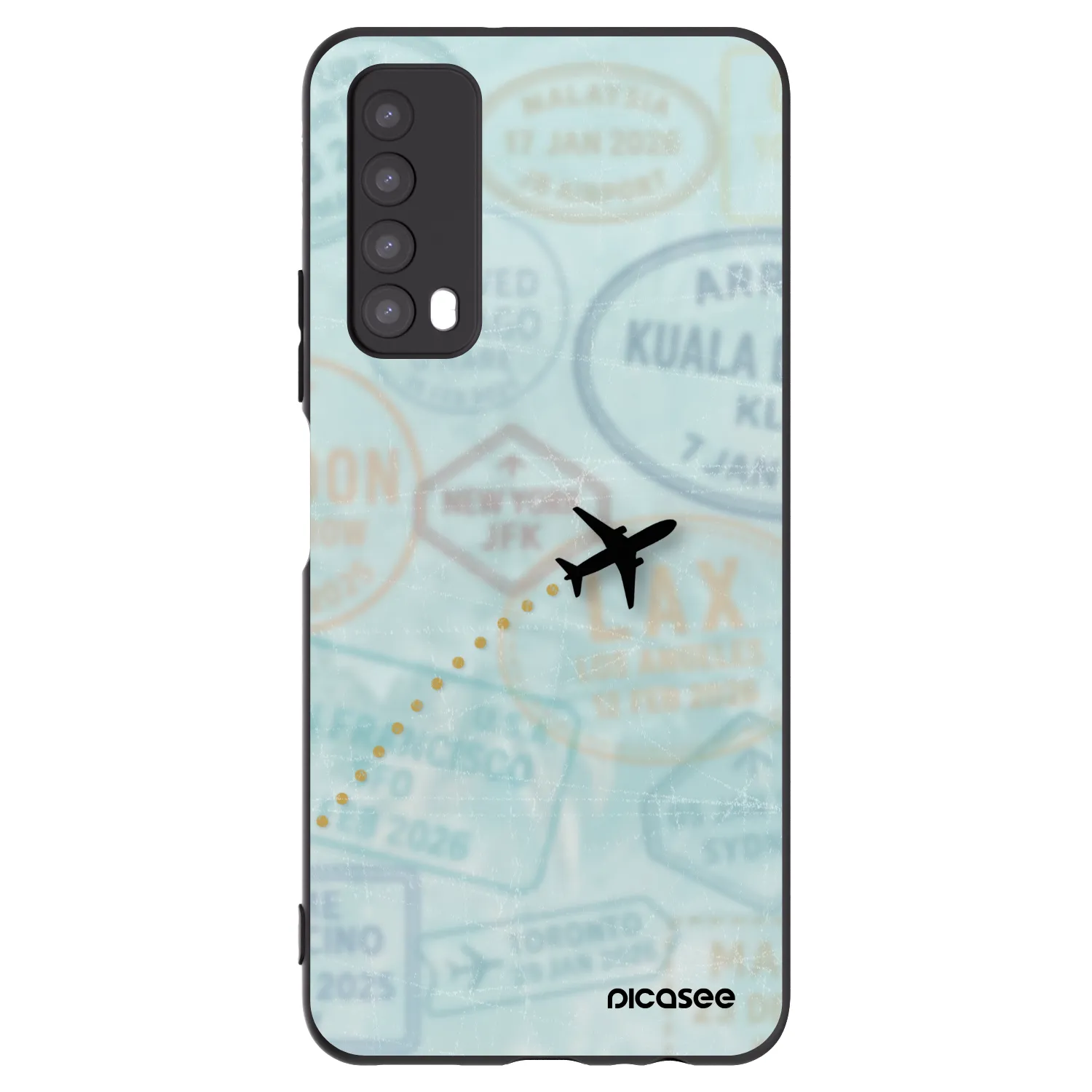 Picasee husă neagră din silicon pentru Huawei P Smart 2021 - FLIGHT PATH