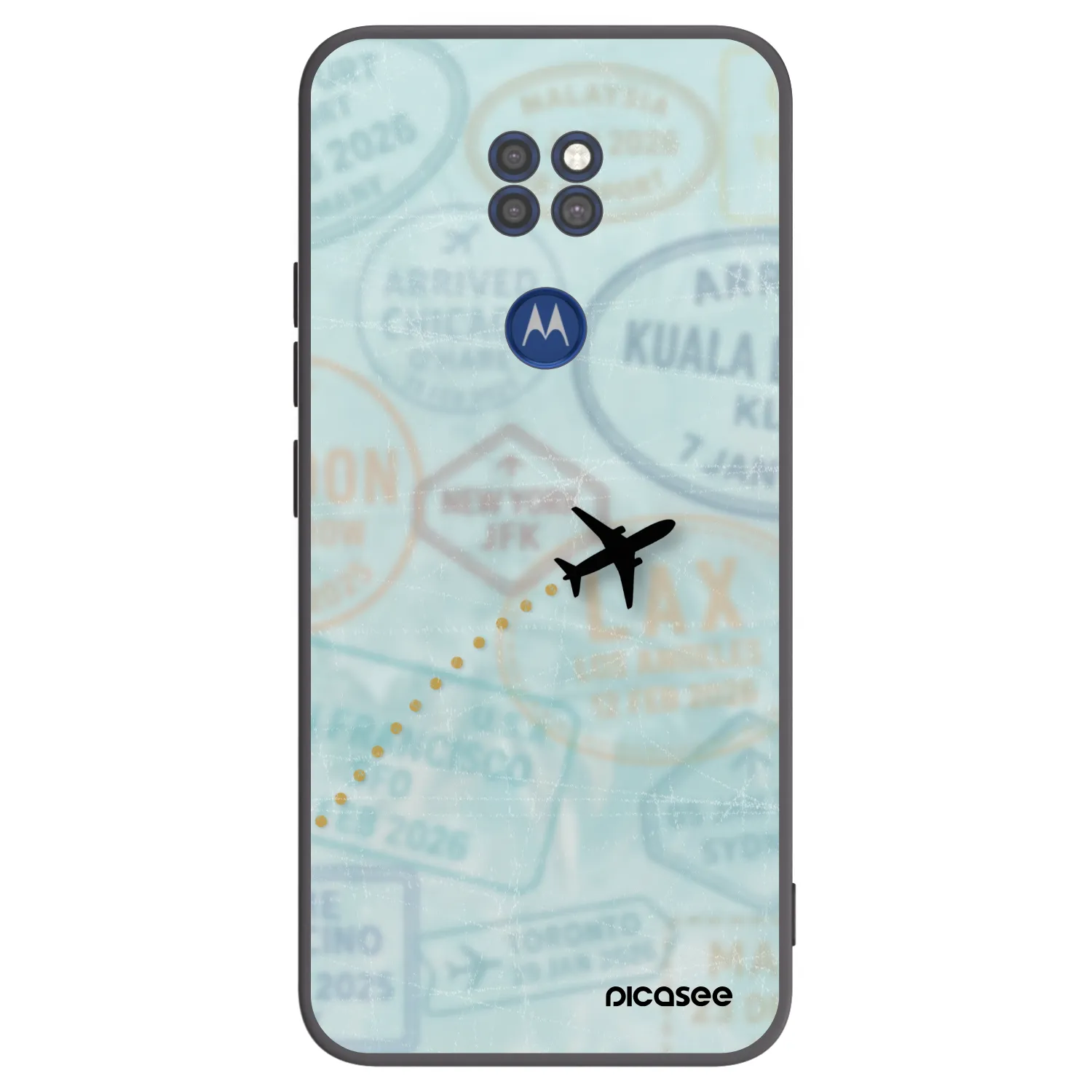 Picasee husă neagră din silicon pentru Motorola Moto G9 Play - FLIGHT PATH