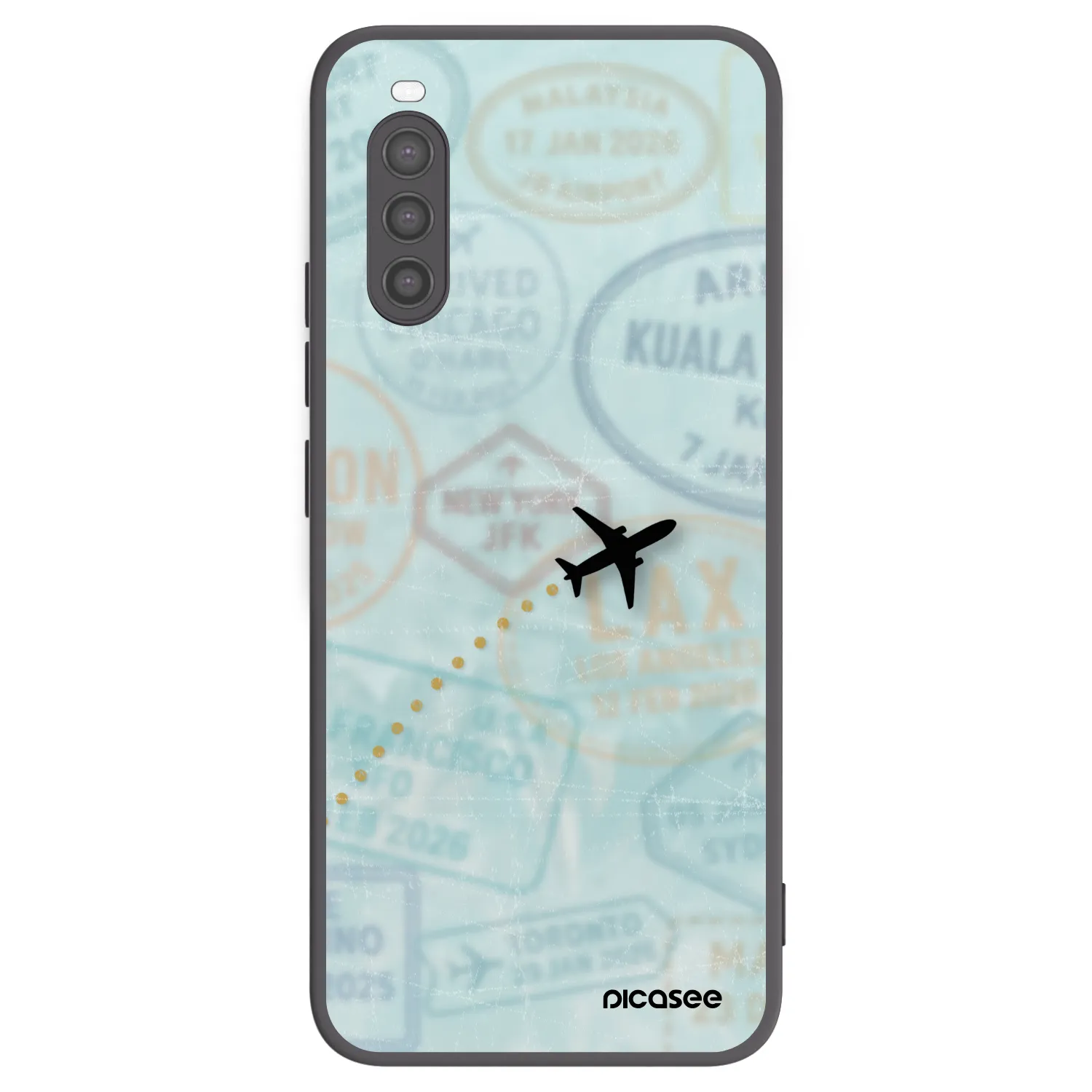 Picasee husă neagră din silicon pentru Sony Xperia 10 II - FLIGHT PATH